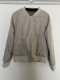 リバーシブルジャケット ベージュ・チェック　ブルゾン