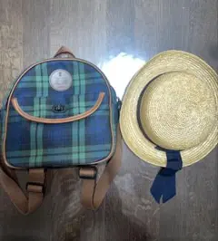 通園リュックと帽子