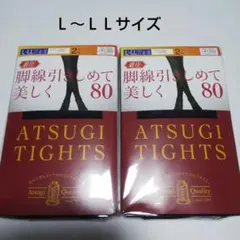 【Ｌ～ＬＬ】アツギ タイツ 脚線引きしめて美しく Ｌ-ＬＬサイズ 80デニール