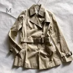 ナチュラルビューティーベーシック ダブルブレスト トレンチコート　ベージュ　M