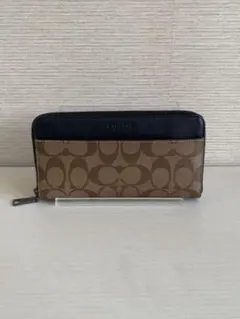 【COACH✨】長財布 二つ折り財布 シグネチャー ブラウン×ブラック