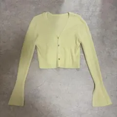 GRL グレイル　ショート丈　カーディガン　イエロー　春カラー　S