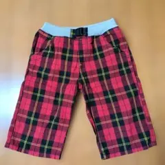 チェック柄 ハーフパンツ 130cm