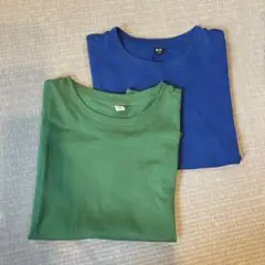 UNIQLO ドルマンスリーブTシャツ 2枚セット グリーン ブルー