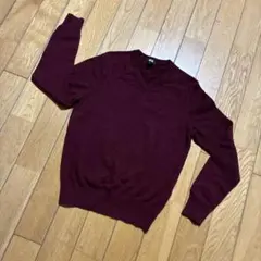UNIQLO バーガンディ Vネックセーター S