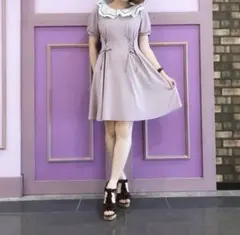 axes femme POETIQUE レースアップデザインワンピース　ピンクのサムネイル