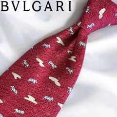 未使用級 ブルガリ ネクタイ セッテピエゲ シルク イタリア製