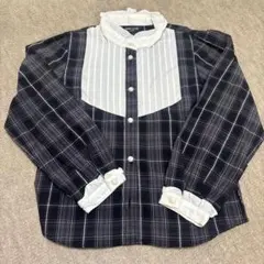 COMME CA ISM チェック柄長袖シャツ 120cm