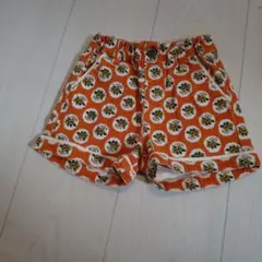 オレンジ花柄ショートパンツ　80センチのサムネイル