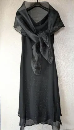 大人のブラックワンピース·ノースリーブ☆フォーマルドレス