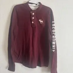 Abercrombie & Fitch バーガンディ 長袖カットソー XL