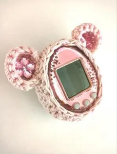 たまごっちiDカバー　たまごっちぴーすカバー　くまちゃん　ピンク