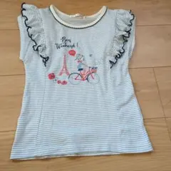 ストライプ フリル Tシャツ 130