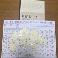 サピックスシール266枚　社会科ノート一冊のサムネイル
