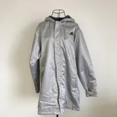即購入OK！現品限り！美品　adidas フード付きシルバー長ジャケット