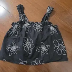 お値下げ！ZARA 花柄刺繍 ノースリーブタンクトップ 13-14　164