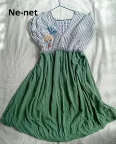 Ne-net 刺繍入りノースリーブワンピース