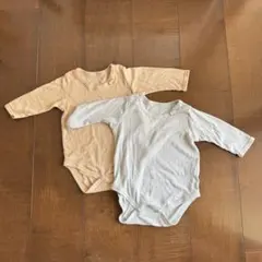 ベビー肌着 長袖ボディスーツ2枚セット　⭐︎同梱割