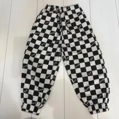 しまむらSUNNYDAY JOURNEYチェッカー柄スウェットパンツ110cm
