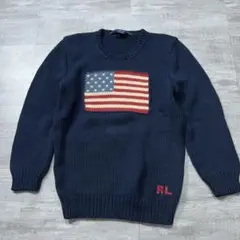 ラルフローレン スポーツ USA アメリカ 国旗 コットン セーター ニット