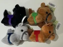 セリア seria 競走馬マスコットキーホルダー　馬　ウマ　4種