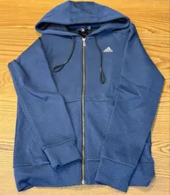 [美品]adidas ネイビー メッシュ　ジャケット M