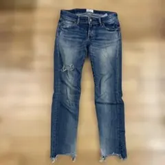 ダメージ加工スキニーデニム