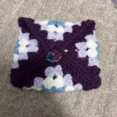 かぎ針編みグラニースクエアポーチ