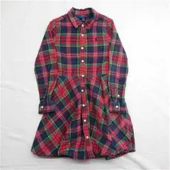 POLO RALPH LAUREN チェック柄シャツワンピース キッズ