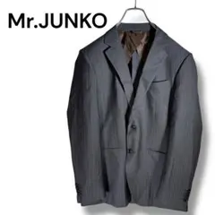 ミスタージュンコ　テーラードジャケット　グレーストライプ　AB6 Ｌ〜LL相当