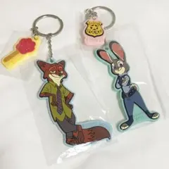 【期間限定価格】ズートピア　ジュディ　ニック　キーホルダー　キーチェーン