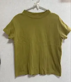 【4/22まで】GU 半袖 Tシャツ マスタード 100%コットン S