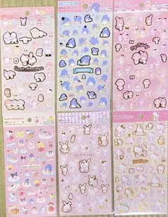 箔推しシール　サンリオキャラクター 6点セット ダイソー セリア