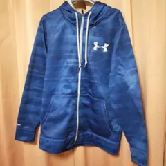【美品】UNDER ARMOUR MD パーカー 青　刺繍