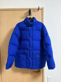 ラルフローレン ダウンジャケット ブルー ポロ刺繍 ダウン60% フェザー40%