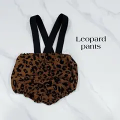 레오파드 프린트 멜빵 팬츠 블루머 팬츠 베이비