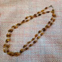 ヴィンテージ　ネックレス　べっこう風