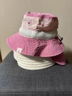 ホットビスケッツ　ピンク メッシュ バケットハット 調整可能