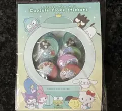 【正規品】カプセルフレークステッカーズ　集合　はぴだんぶい　サンリオのサムネイル