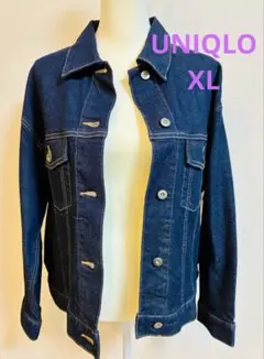 XLサイズ　UNIQLO ダークブルー デニムジャケット　Gジャン　ユニクロ