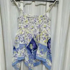 花柄　キャミソール　トップス　バンダナ　スカーフ