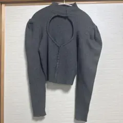 ZARA リブニット 長袖 グレー