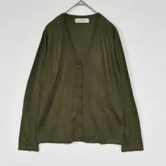 nésessaire ネセセア カーキ Vネック カーディガン - メルカリ