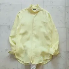 美品☆シップス 定価¥1,5万円 洗える サフィラン リネンシャツ 