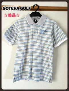 GOTCHA GOLF ストライプ ポロシャツ S　☆美品☆