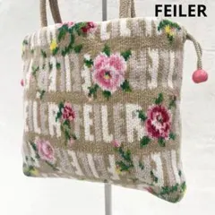【美品】フェイラー ディディエッタローザ ミニバッグ 巾着 花柄 シェニール織