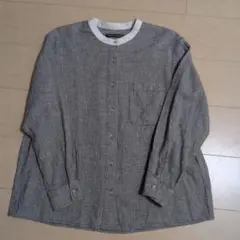 フェリシモ*THREE FIFTY STANDARD *ブラウン系シャツブラウス