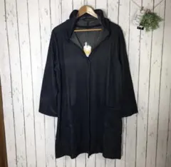 4L 大きいサイズ　裏起毛 フード付き ロング カーディガン パーカー 美品