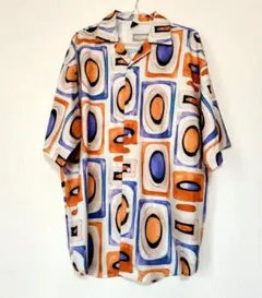 SHEIN 半袖シャツ 幾何学模様 Mサイズ 匿名配送 柄シャツ