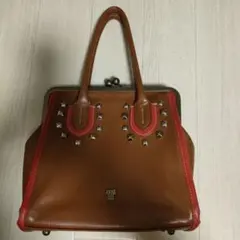 ANNA SUI がま口 ブラウンバッグ